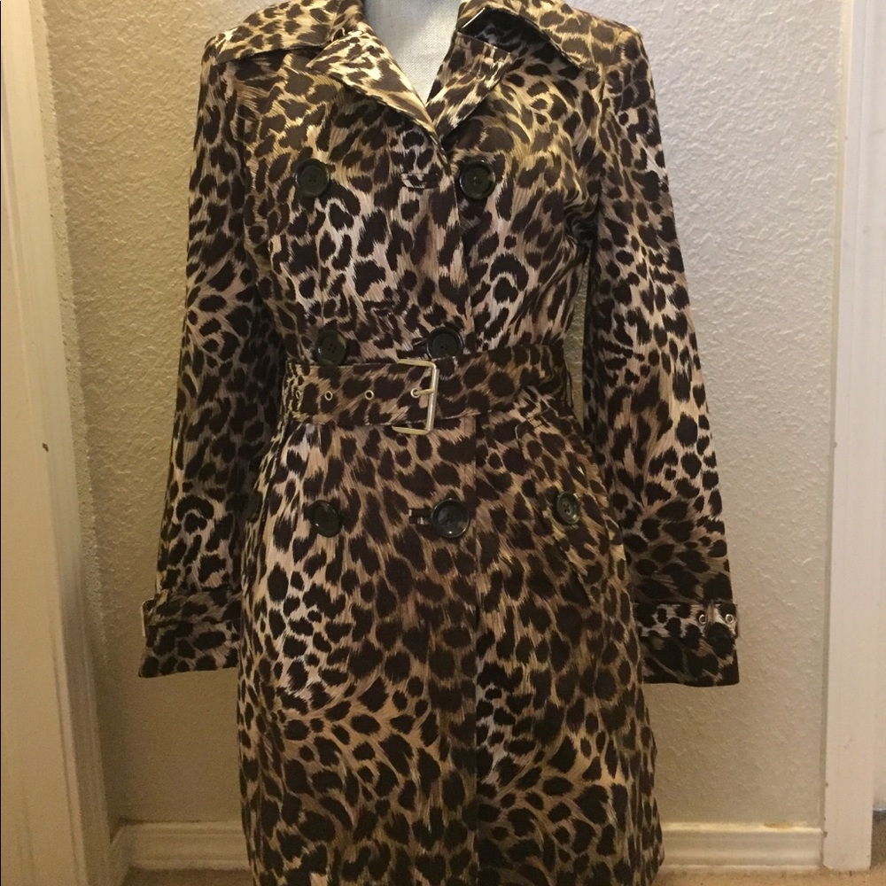 COPY - Michael Kors Leopard Trench Coat - Size M
